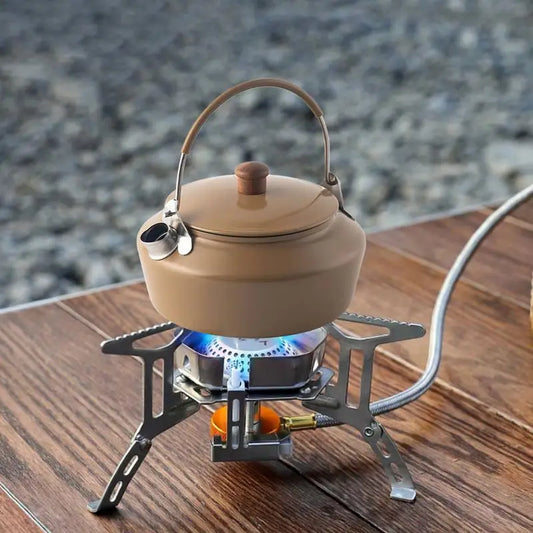 PC 1L Stainless Steel Tea Kettle Outdoor Tea Pot For Stove Lightweight Camp