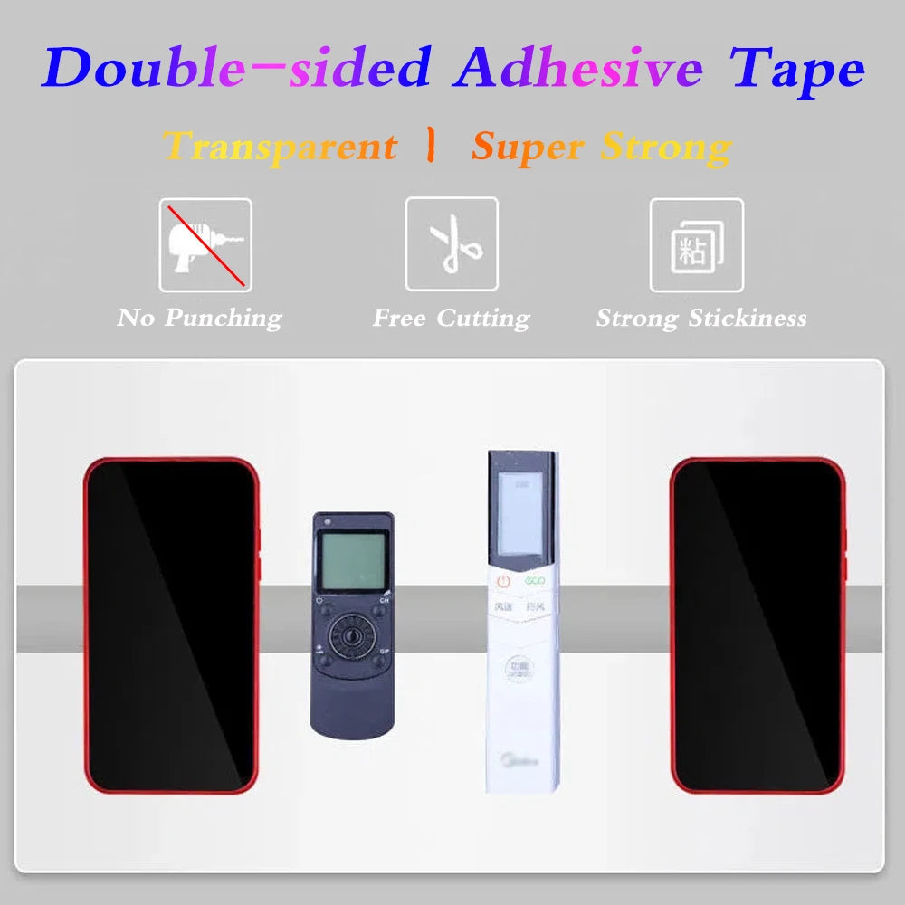 PC 1M/3M Nano Double Sided Tape Heavy Duty Transparent Adhesive Strips Strong Sticky Multipurpose Reusable Waterproof Mounting Tape