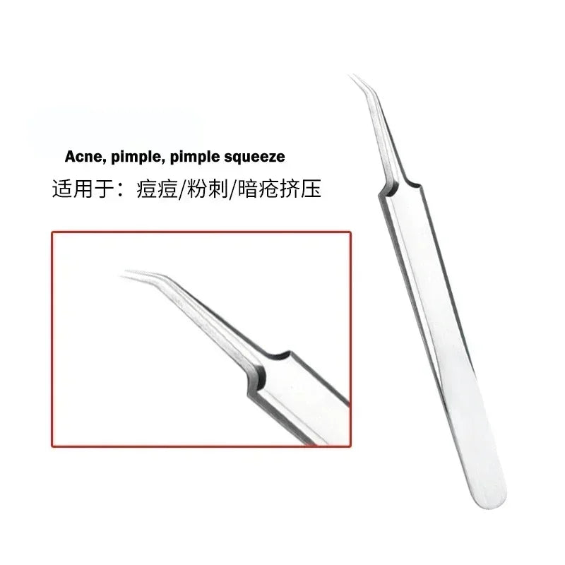 1PC Acne Clip Set Cell Clip Acne Needle Squeezing Blackhead Pressing Rod Cleaning Facial Stainless Steel Beauty Tool