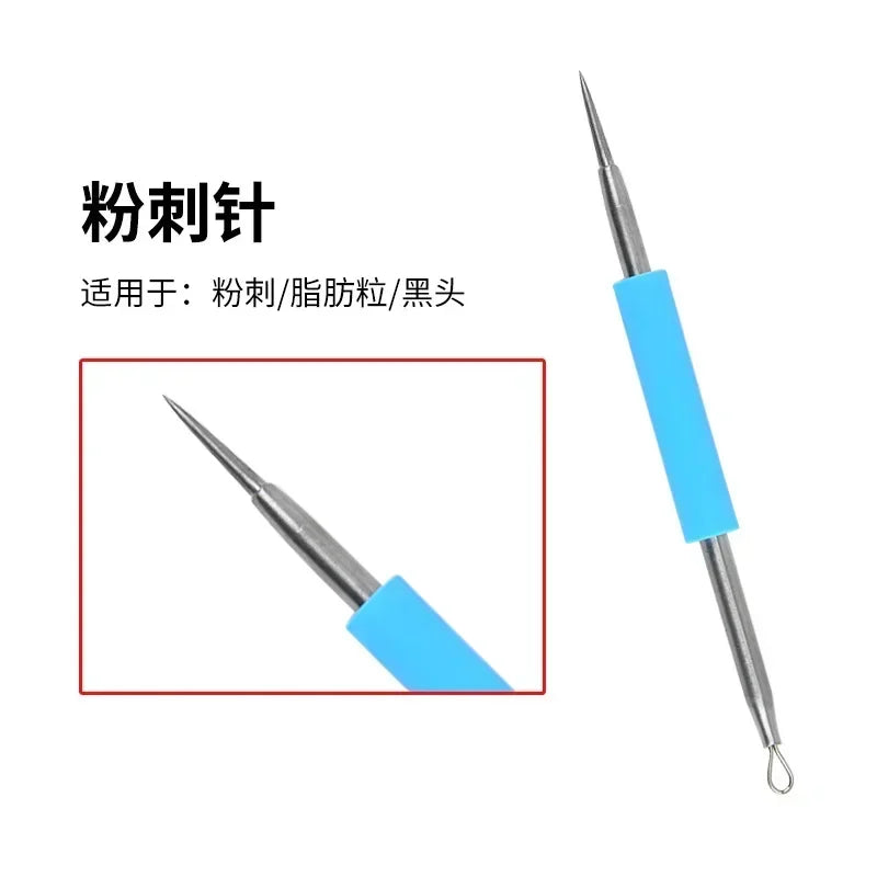 1PC Acne Clip Set Cell Clip Acne Needle Squeezing Blackhead Pressing Rod Cleaning Facial Stainless Steel Beauty Tool