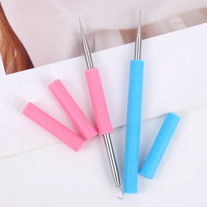 1PC Acne Clip Set Cell Clip Acne Needle Squeezing Blackhead Pressing Rod Cleaning Facial Stainless Steel Beauty Tool