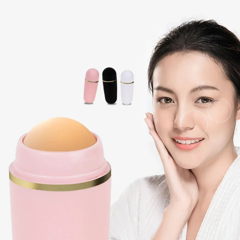 1PC Oil-absorbing Roller Volcanic Stone Facial Oil Removing Portable  Skin Care Tool Beauty Stick Minimize Pores Beauty Tools