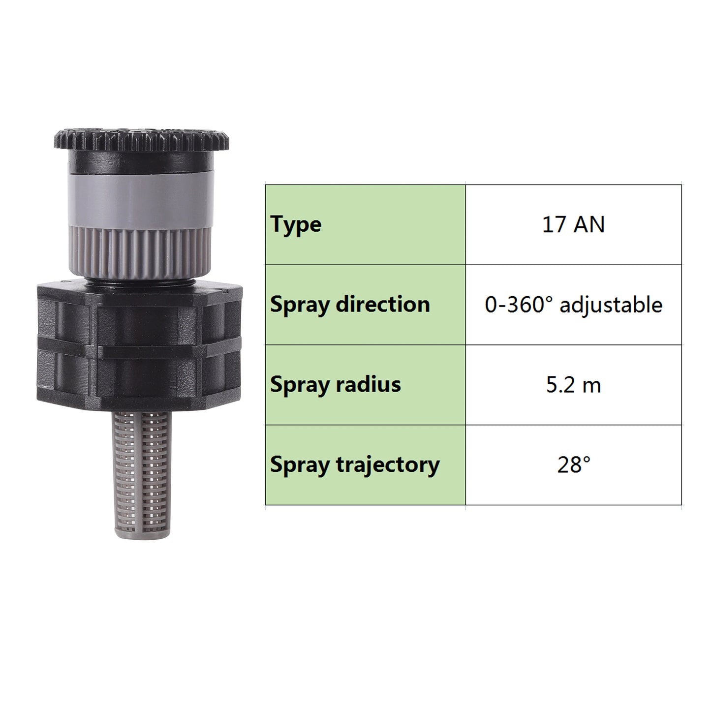 1Pc Pop-up Sprinklers Replacement Scattering Nozzles 0~360 Degree Adjustable Garden Park Farm Grass Lawn Crops Irrigation Tool