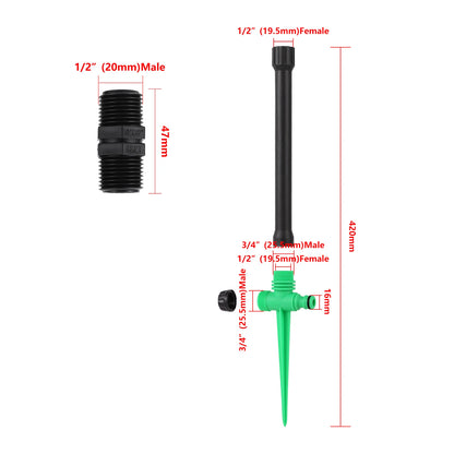 1Pc Pop-up Sprinklers Replacement Scattering Nozzles 0~360 Degree Adjustable Garden Park Farm Grass Lawn Crops Irrigation Tool