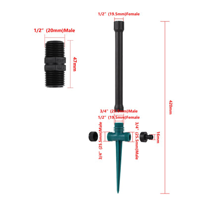 1Pc Pop-up Sprinklers Replacement Scattering Nozzles 0~360 Degree Adjustable Garden Park Farm Grass Lawn Crops Irrigation Tool