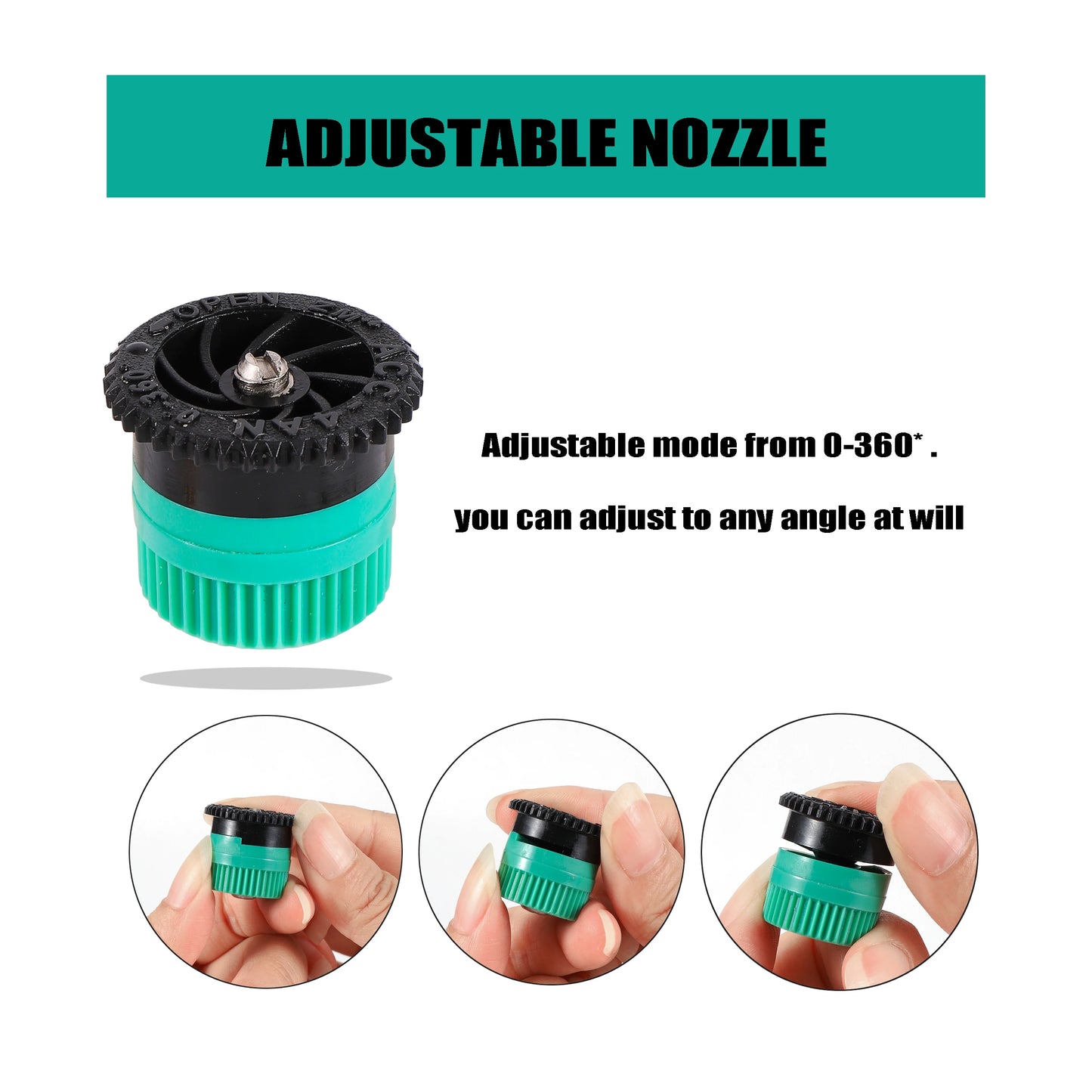 1Pc Pop-up Sprinklers Replacement Scattering Nozzles 0~360 Degree Adjustable Garden Park Farm Grass Lawn Crops Irrigation Tool