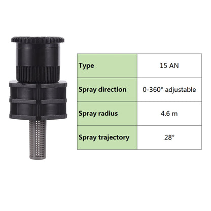 1Pc Pop-up Sprinklers Replacement Scattering Nozzles 0~360 Degree Adjustable Garden Park Farm Grass Lawn Crops Irrigation Tool