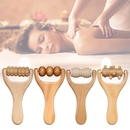 PC 1Pcs Wooden Massage Rollers Neck Roller Massager Wooden Trigger Point Ro