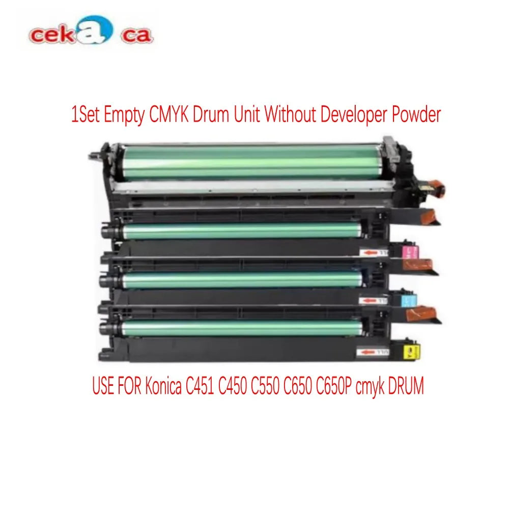 1Set Empty CMYK Drum Unit Without Developer Powder For Konica Minolta Bizhu