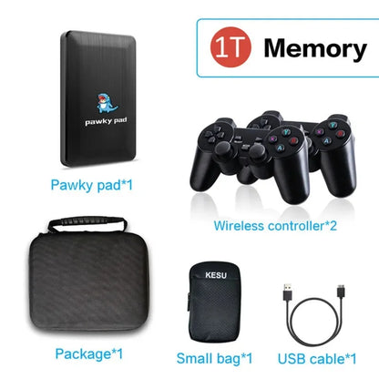 1TB Pawky Pad Gaming Mechanical Hard Drive 4K HD 3D Gaming Console Portable 4500+ Games for Windows Classic Game Series