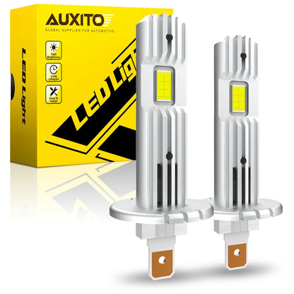 AUXITO 2Pcs H1 LED Bulbs Canbus No Error 12000LM 6500K Super White Car Head