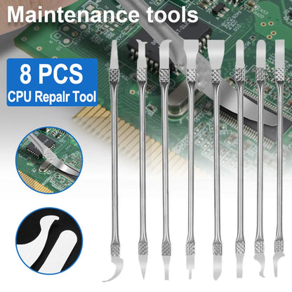 Newwholesale 8Pcs/Set Metal Spudger 168 Mm Disassemble CPU Chips Crowbar Ph