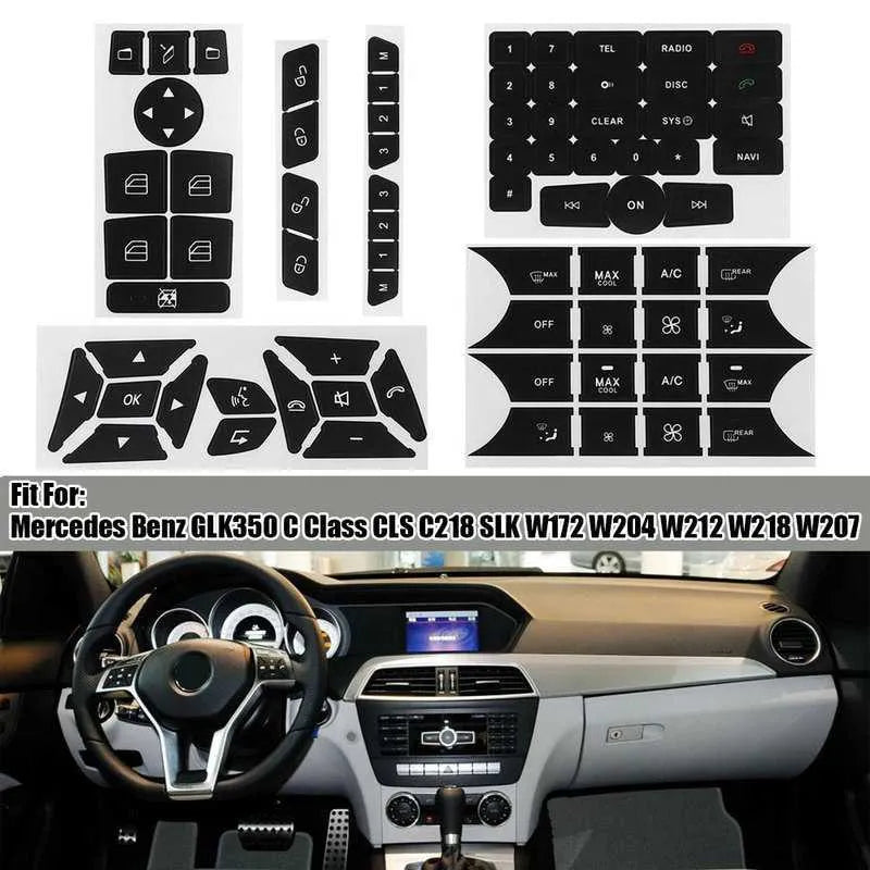 New New Car Interior Button Repair Decal Sticker Trim Accessories for Merce