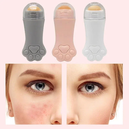 Cat Paw Volcanic Stone Oil Absorber Facial Oil Washable Removing Makeup Tool  Face Oil Absorbing Roller Skin Care Tools Pink