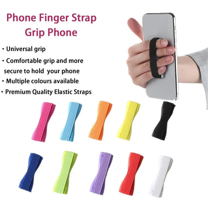 PC  Elastic Phone Finger Strap ABS Grip Phone Mobile Phone Accessories Sling Phone Holder Universal Phone Back Sticker 10 Colors