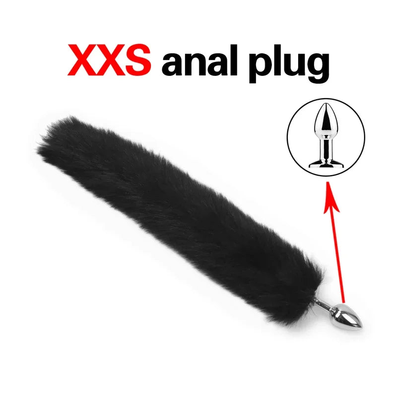 1pcs, BDSM Three size dog anal , animal tail butt plug, role-playing games, men and women sex toys gtooza.com