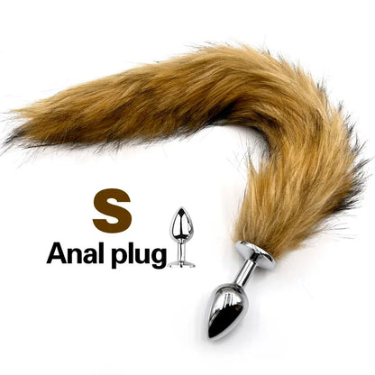 1pcs, BDSM Three size dog anal , animal tail butt plug, role-playing games, men and women sex toys gtooza.com