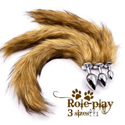 Gtooza_1pcs BDSM Three size dog anal  animal tail  role-playing games men and women sex toys gtooza.com