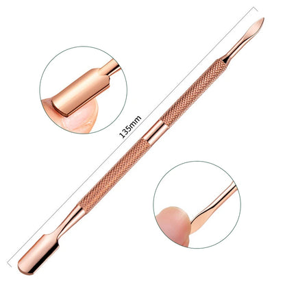 s Double-ended Stainless Steel Cuticle Pusher Dead Skin Push Remover For Pedicure Manicure Nail Art Cleaner Care Tool