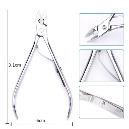 s Double-ended Stainless Steel Cuticle Pusher Dead Skin Push Remover For Pedicure Manicure Nail Art Cleaner Care Tool