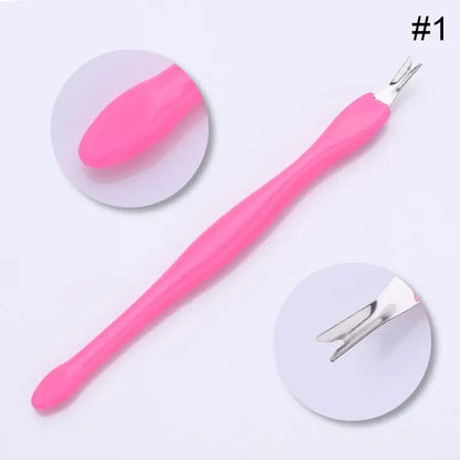 s Double-ended Stainless Steel Cuticle Pusher Dead Skin Push Remover For Pedicure Manicure Nail Art Cleaner Care Tool