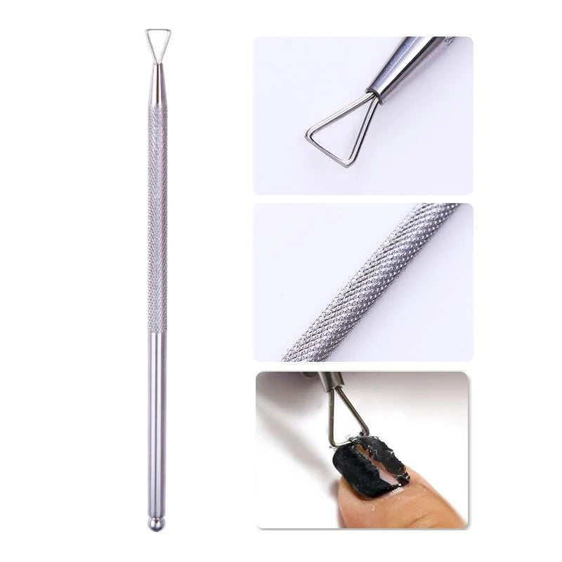 s Double-ended Stainless Steel Cuticle Pusher Dead Skin Push Remover For Pedicure Manicure Nail Art Cleaner Care Tool