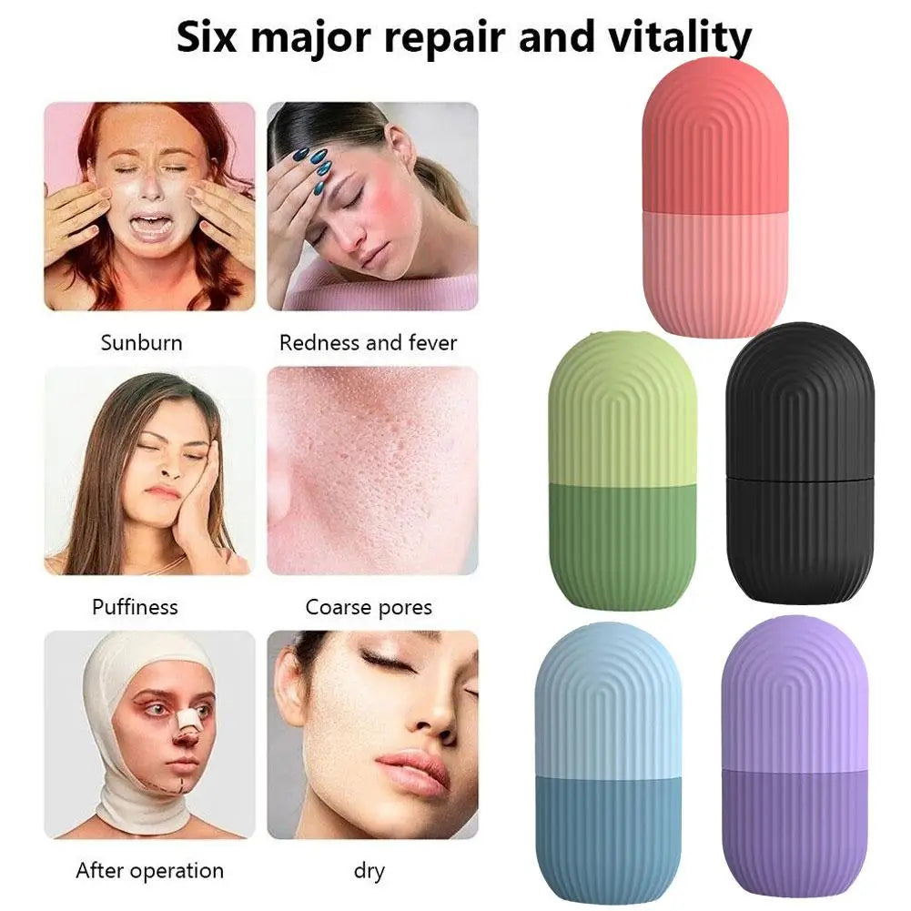 s Silicone Cube Tray Mold Face Beauty Lifting Ice Face Tool Contouring Acne Eye Skin Massager Roller Ball Summer Care