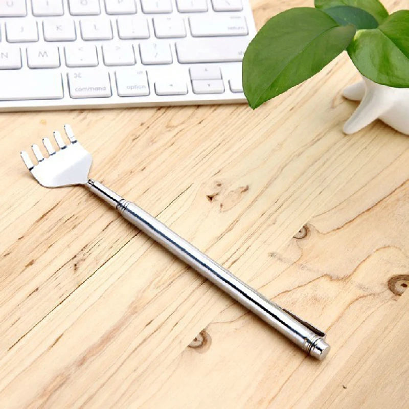 PC s Stainless Steel Telescopic Back Scratcher Telescopic Pen Clip Portable