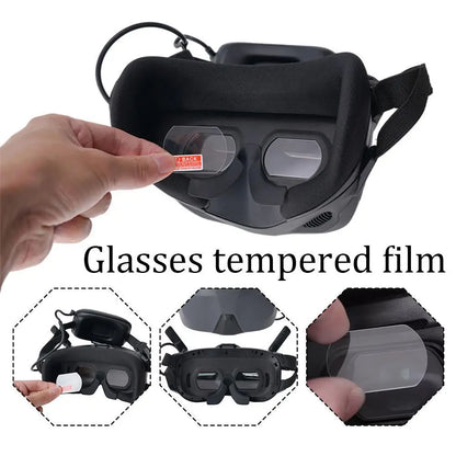 1set HD Tempered Film For DJI N3 Flight Goggles HD Protective Film With Installation Tool Accessories