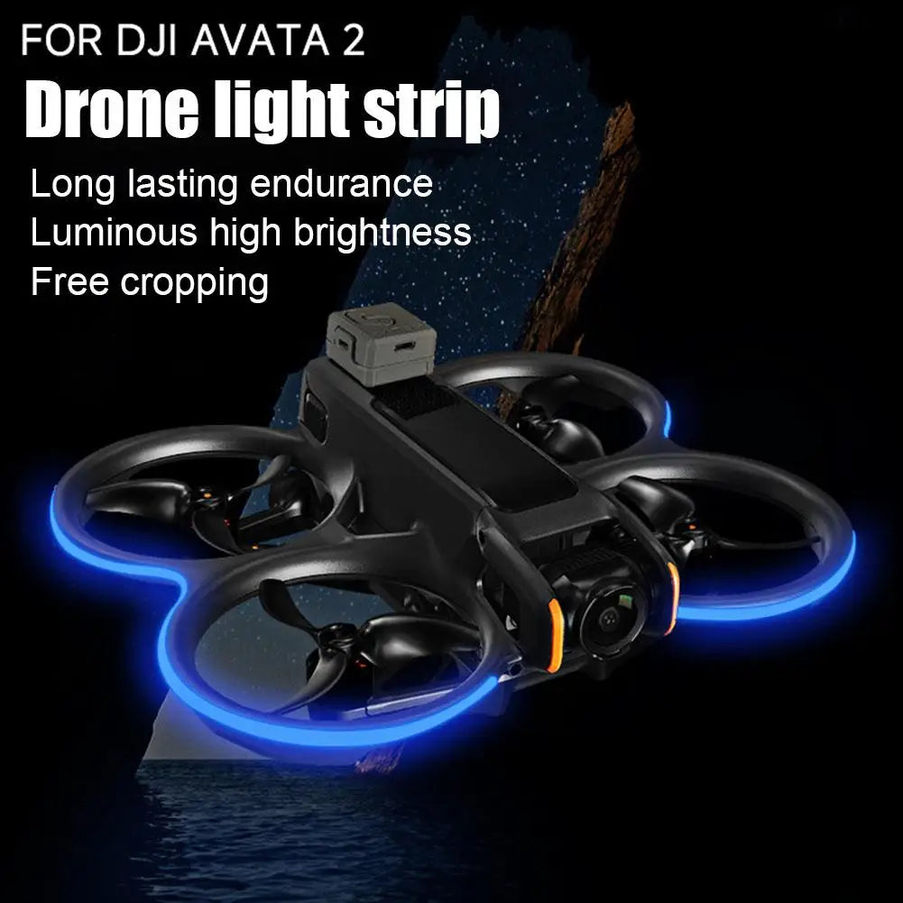 1set  dji AVATA 2 Traversing Machine Neon Light Strip Waterproof LED Night Flight Warning Lamp Belt Brightness Adjustable