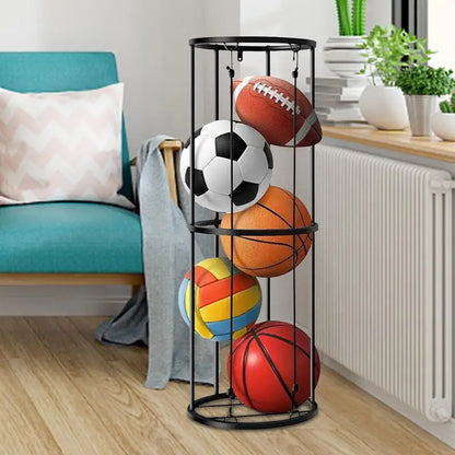 PC 2/3 Layer Easy to Assemble Wall-Mounted/Vertical Ball Organizer Vertical