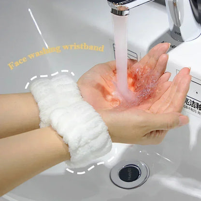 2-3PCS Spa Headband and Wristband Set Knitted Design Makeup Towel Suitable  Face Washing Makeup Showering and Skin Care Tools