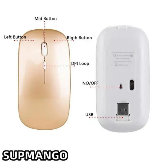 PC 2.4G Rechargeable Wireless Gaming Mouse Portable Ergonomic Quiet And Magical Suitable For Portable Computers Tablets IPAD Phone