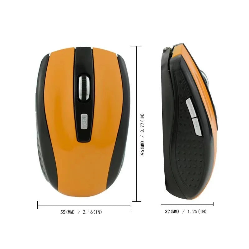 PC 2.4G USB Red Optical Wireless Mouse 6D  Computer Laptop Gaming Mice Ergonomically-designed Wireless Mouse