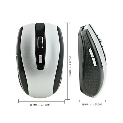 PC 2.4G USB Red Optical Wireless Mouse 6D  Computer Laptop Gaming Mice Ergonomically-designed Wireless Mouse