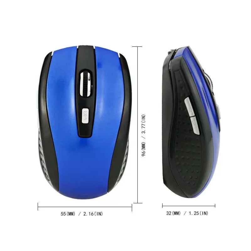 PC 2.4G USB Red Optical Wireless Mouse 6D  Computer Laptop Gaming Mice Ergonomically-designed Wireless Mouse