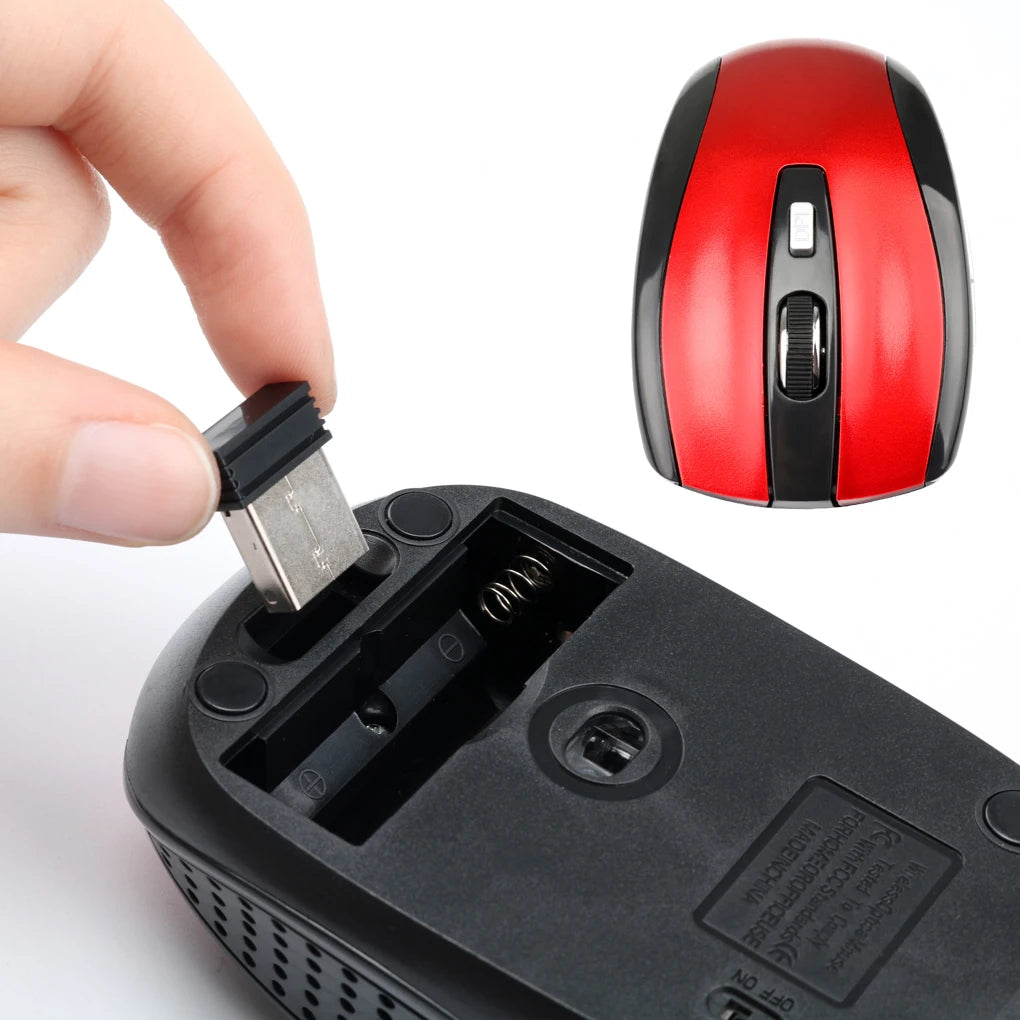 PC 2.4G Wireless Mouse Bluetooth Mouse Ergonomic 800/1200/1600DPI 6 Mute Buttons Mouse For MacBook Tablet Laptops Computer PC