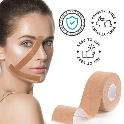 2.5CM*5M Kinesiology Tape For Face V Line Neck Eyes Lifting Wrinkle Remover Sticker Tape Facial Skin Care Tool Elastic Bandage