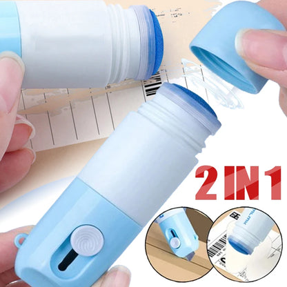 2 IN 1 Thermal Paper Inmation Correction Fluid with Unboxing Knife Box Opener Portable Anti Peep Privacy Protector Eraser