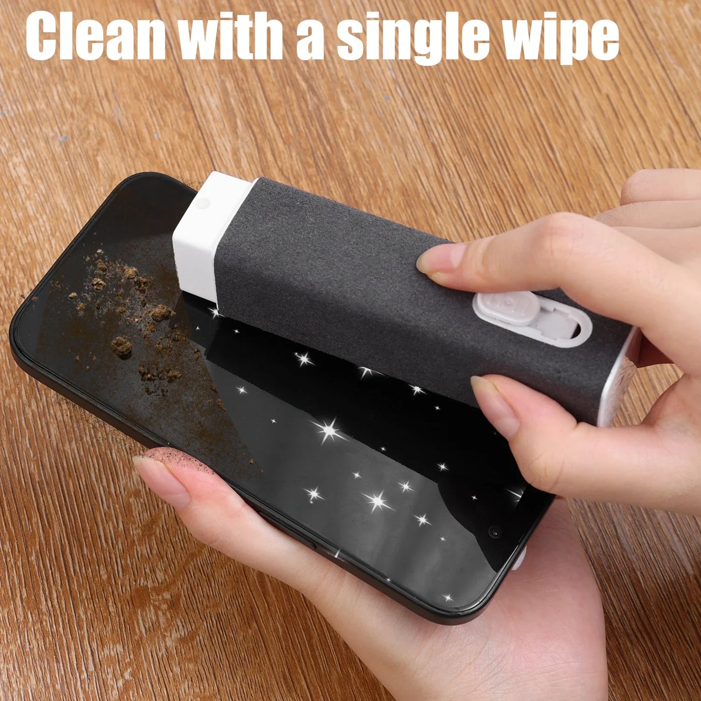 2 In 1 Multifunction Screen Cleaner Spray Bottle Reusable Phones Tablet PC Laptop Screen Dust Remover Microfiber Cleaners