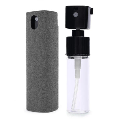 2 In 1 Screen Cleaner Spray Bottle Multifunction Mobile Phone Tablet PC Laptop Screen Dust Remover Microfiber Wiper Cleaner Tool