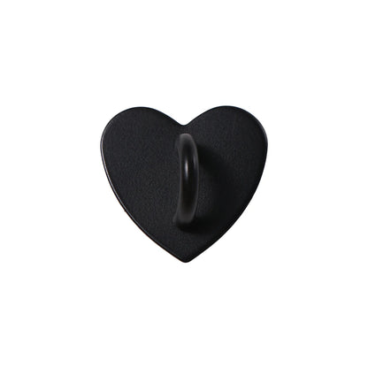 PC 2 PCS Metal Heart Phone Charm Holder Finger Ring Stand Hooks 2.4cm Keychain Hooks Phone Accessories