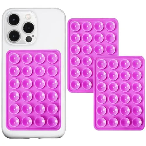 PC 2 Pack Silicone Suction Phone Case Mount, Non Slip Sticky Phone Grip  Cellphone  Strong Grip Holder  Selfies and Videos