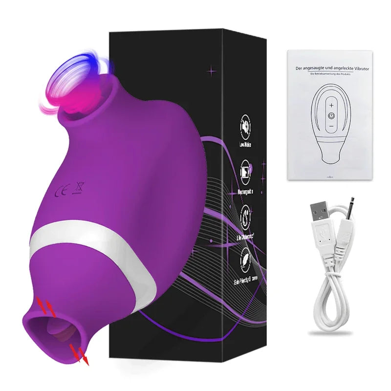 Gtooza_2 in 1    Female  Women G-Spot Sucking Licking Double Stimulation Nipples Massagers Tongue Sex Toy Adult gtooza.com