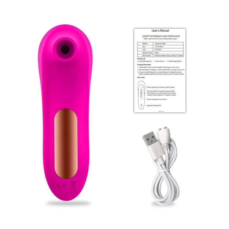 Gtooza_2 in 1    Female  Women G-Spot Sucking Licking Double Stimulation Nipples Massagers Tongue Sex Toy Adult gtooza.com