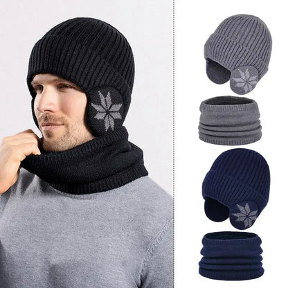 PC 2 in 1 Winter Knitted Cap Neck Warmer USB Heated Beanie Hat Scarf Outdoo