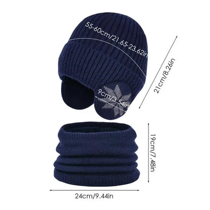 PC 2 in 1 Winter Knitted Cap Neck Warmer USB Heated Beanie Hat Scarf Outdoo