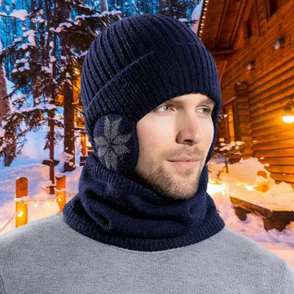 PC 2 in 1 Winter Knitted Cap Neck Warmer USB Heated Beanie Hat Scarf Outdoo