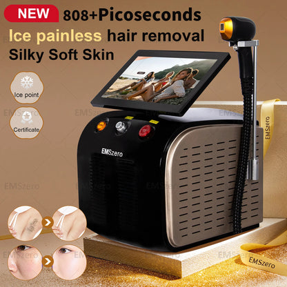 2 in1 Diode And Picosecond 808NM Hair Removal Machine With 3 Wavelength Tattoo Removal Epilator Equipment 755nm 808nm 1064nm