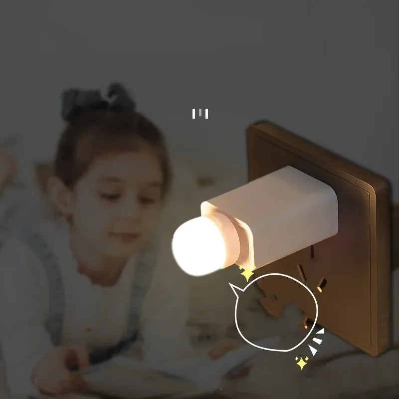 20-1PCS Mini USB LED Night Light Portable USB Plug-in Eye Protection Book Reading Lamps For Computer Laptop Mobile Power